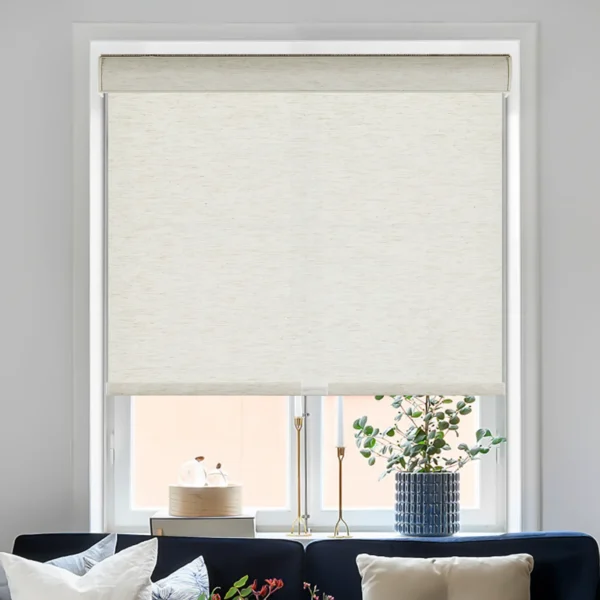 Natural Woven Linen Light Filtering Roller Blinds
