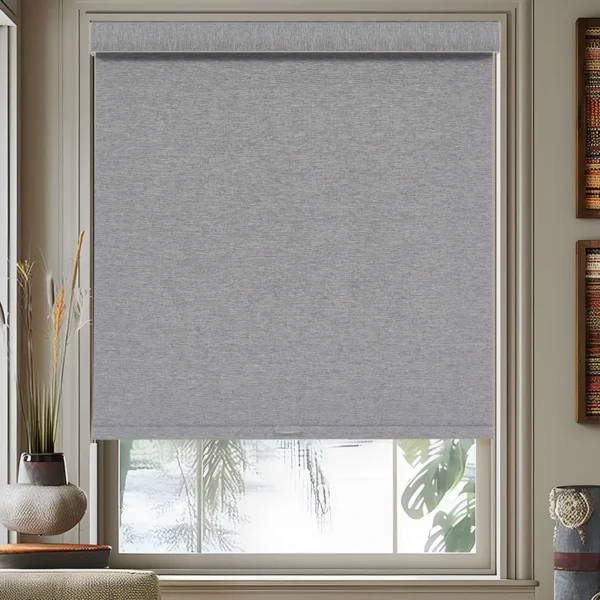 Natural Woven Linen Roller Shades - Image 10