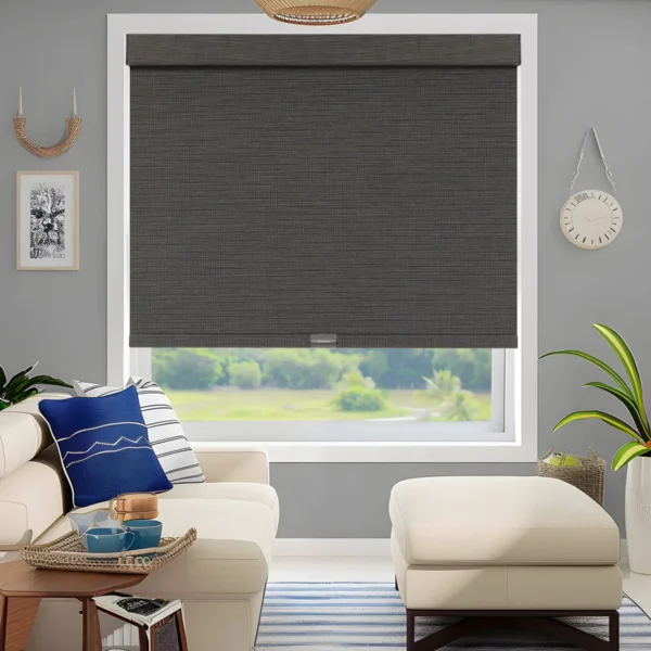 Blackout Bamboo-Look Roller Shades - Image 2
