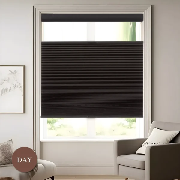 No Drill No Tools Top Down Bottom Up Blackout Cellular Shades (1" cell ) - Image 5