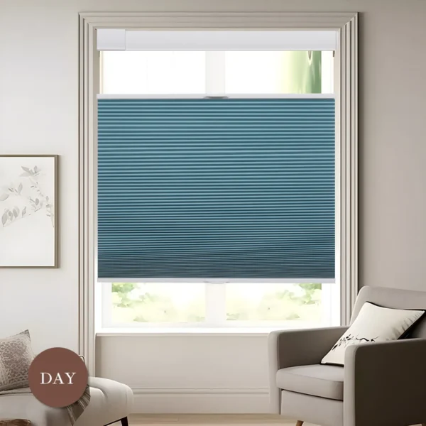 No Drill No Tools Top Down Bottom Up Blackout Cellular Shades (1" cell ) - Image 4