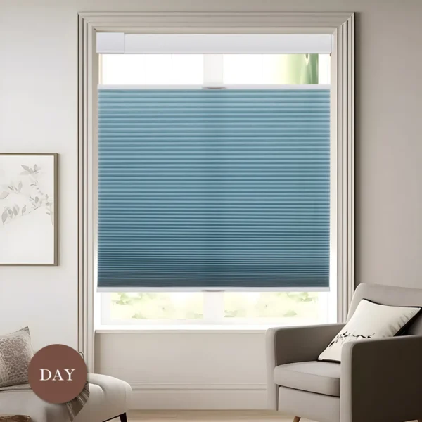 No Drill No Tools Top Down Bottom Up Light Filtering Cellular Shades (1" cell ) - Image 4