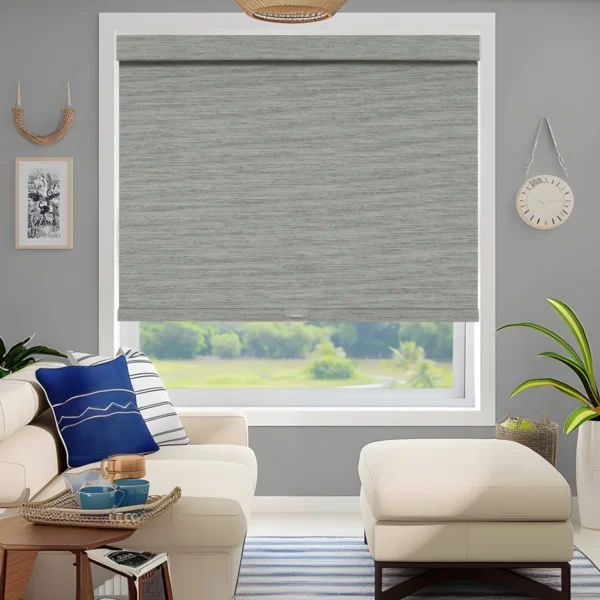Blackout Bamboo-Look Roller Shades - Image 4