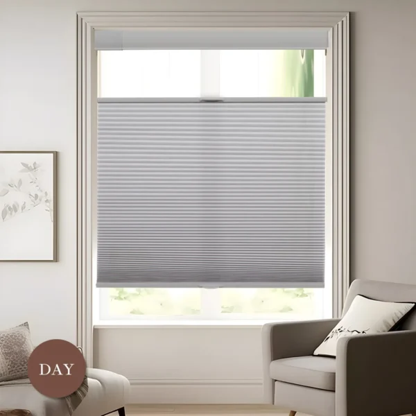 No Drill No Tools Top Down Bottom Up Light Filtering Cellular Shades (1" cell ) - Image 2