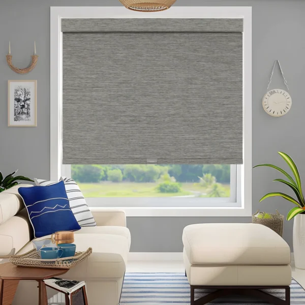 Blackout Bamboo-Look Roller Shades - Image 3
