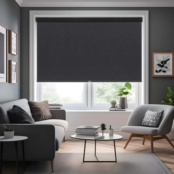 Blackout Roller Shades With Jacquard Pattern - Image 4
