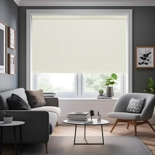 Blackout Roller Shades With Jacquard Pattern - Image 2