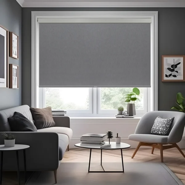 Blackout Roller Shades With Jacquard Pattern - Image 3